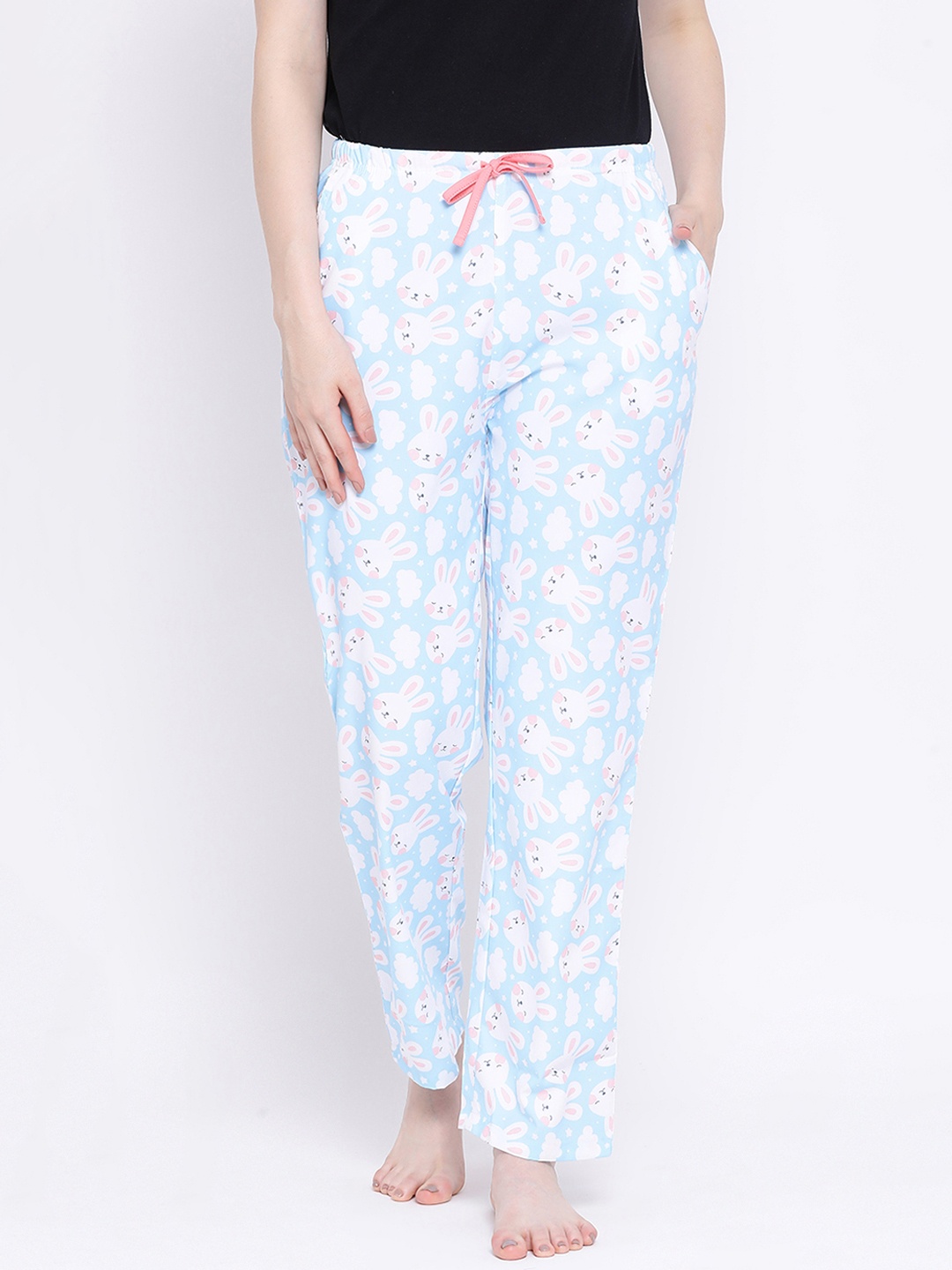 

Kanvin Women Blue Printed Lounge Pants