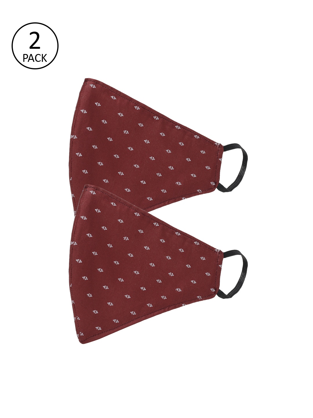 

AKSHARA Kids Maroon 2 Pcs 2 Ply Cotton Reusable Face Masks