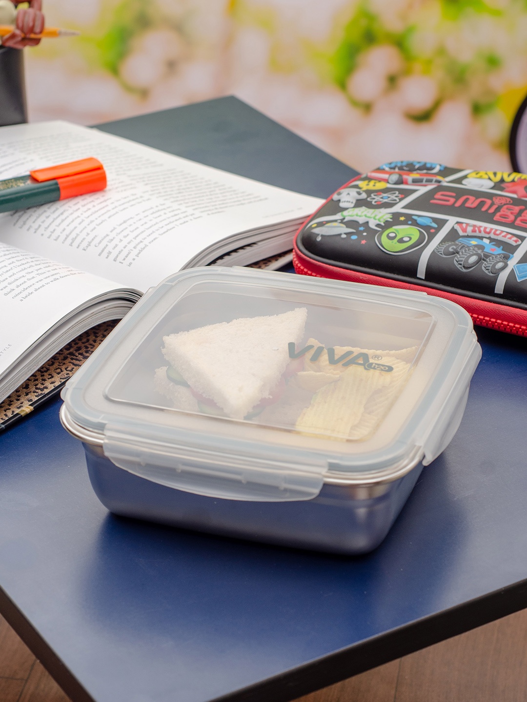 

VIVA h2o Set Of 2 Green & Transparent Stainless Steel Storage Boxes