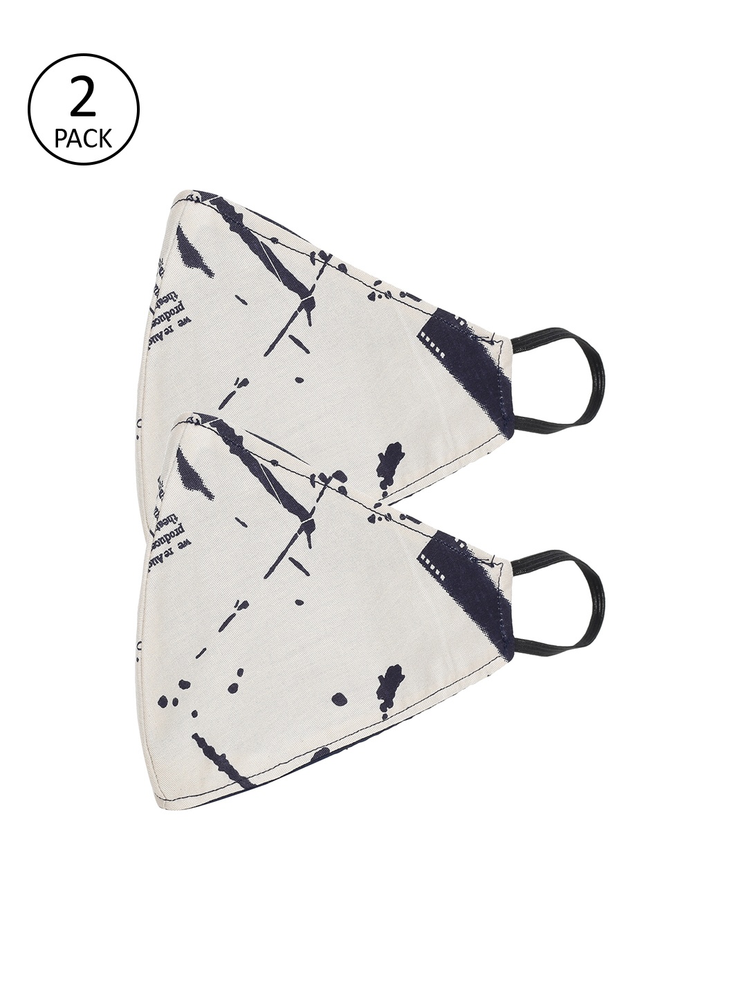 

AKSHARA Kids Beige 2 Pcs 2 Ply Cotton Reusable Face Masks