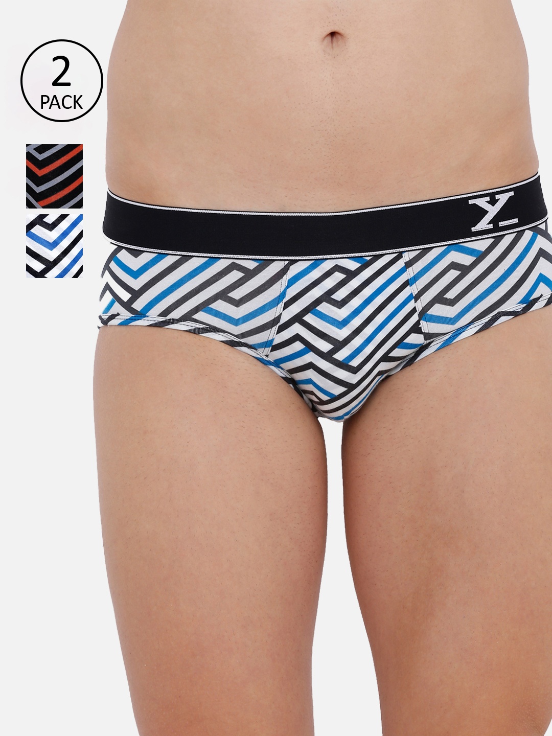 

XYXX Men IntelliSoft Antimicrobial Micro Modal Pack of 2 Linea Briefs XYBRF2PCKN297, White