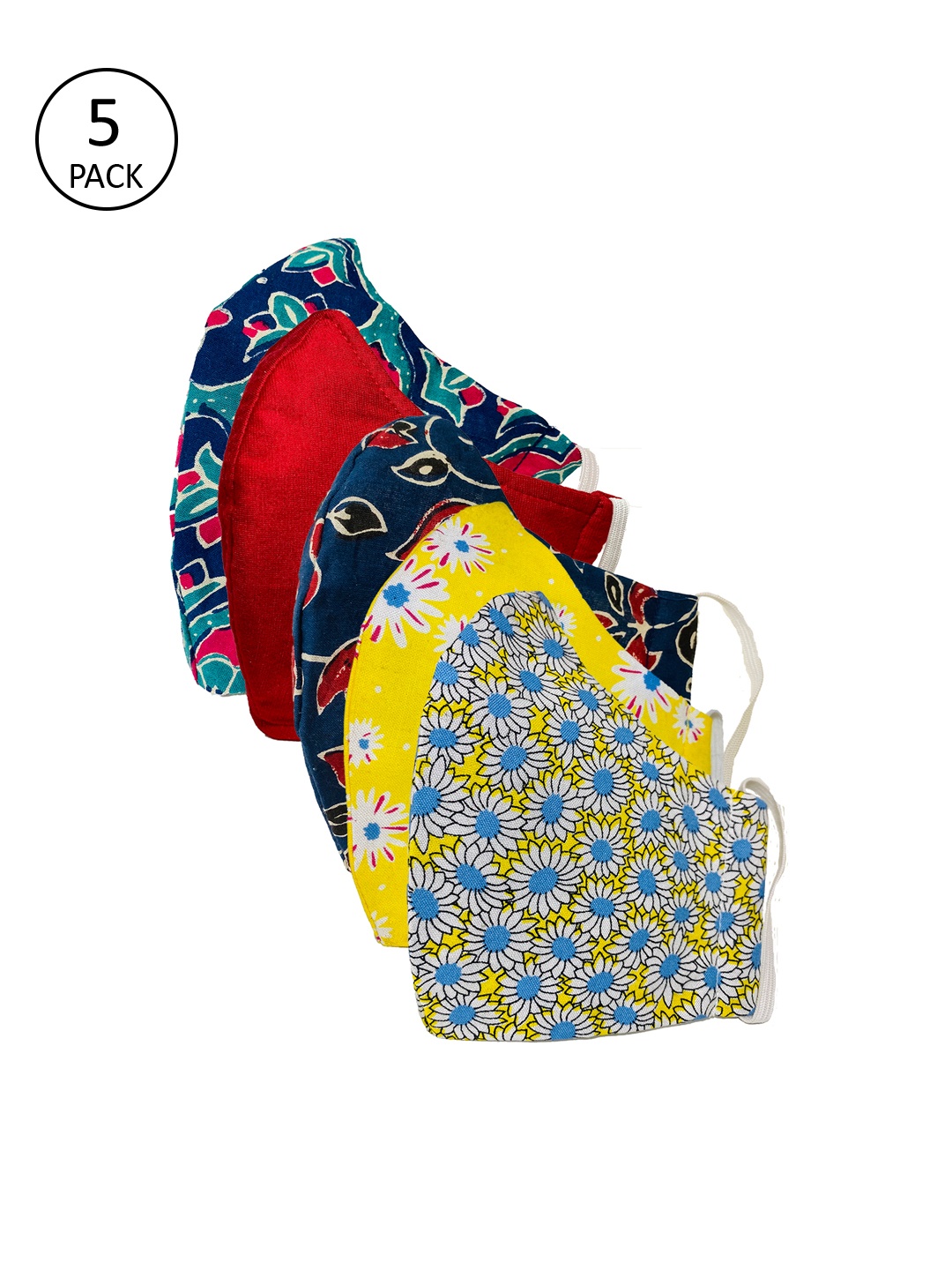 

Sera Kids Pack of 5 Pcs Multicoloured Reusable 3-Ply Protective Outdoor Masks, Multi