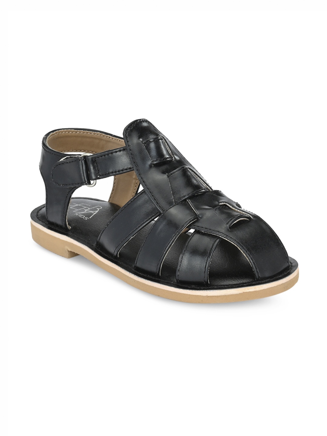 

Zebba Boys Black Fisherman Sandals