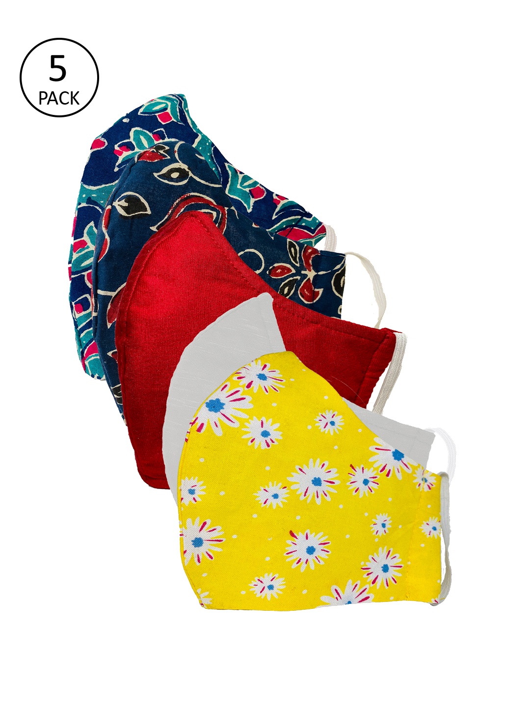 

Sera Kids Pack of 5 Pcs Multicoloured Reusable 3-Ply Protective Outdoor Masks, Multi