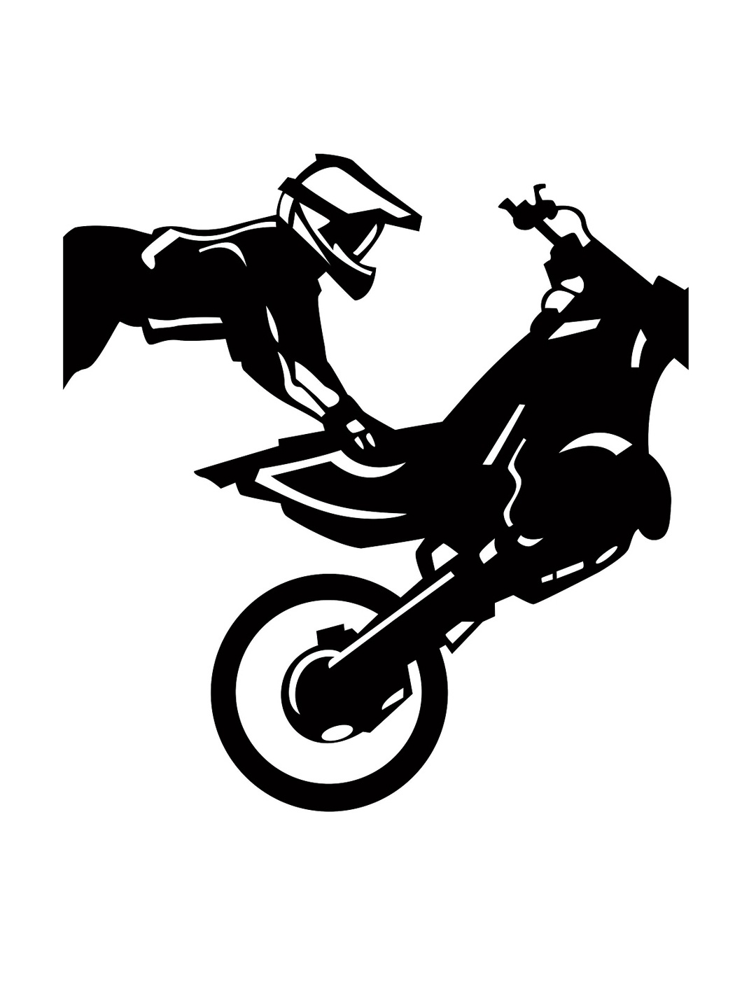 

WALLSTICK Black Biker Large Vinyl Wall Sticker