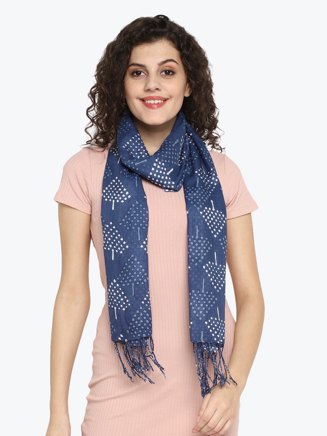 

Aditi Wasan Women Blue & White Printed Stole