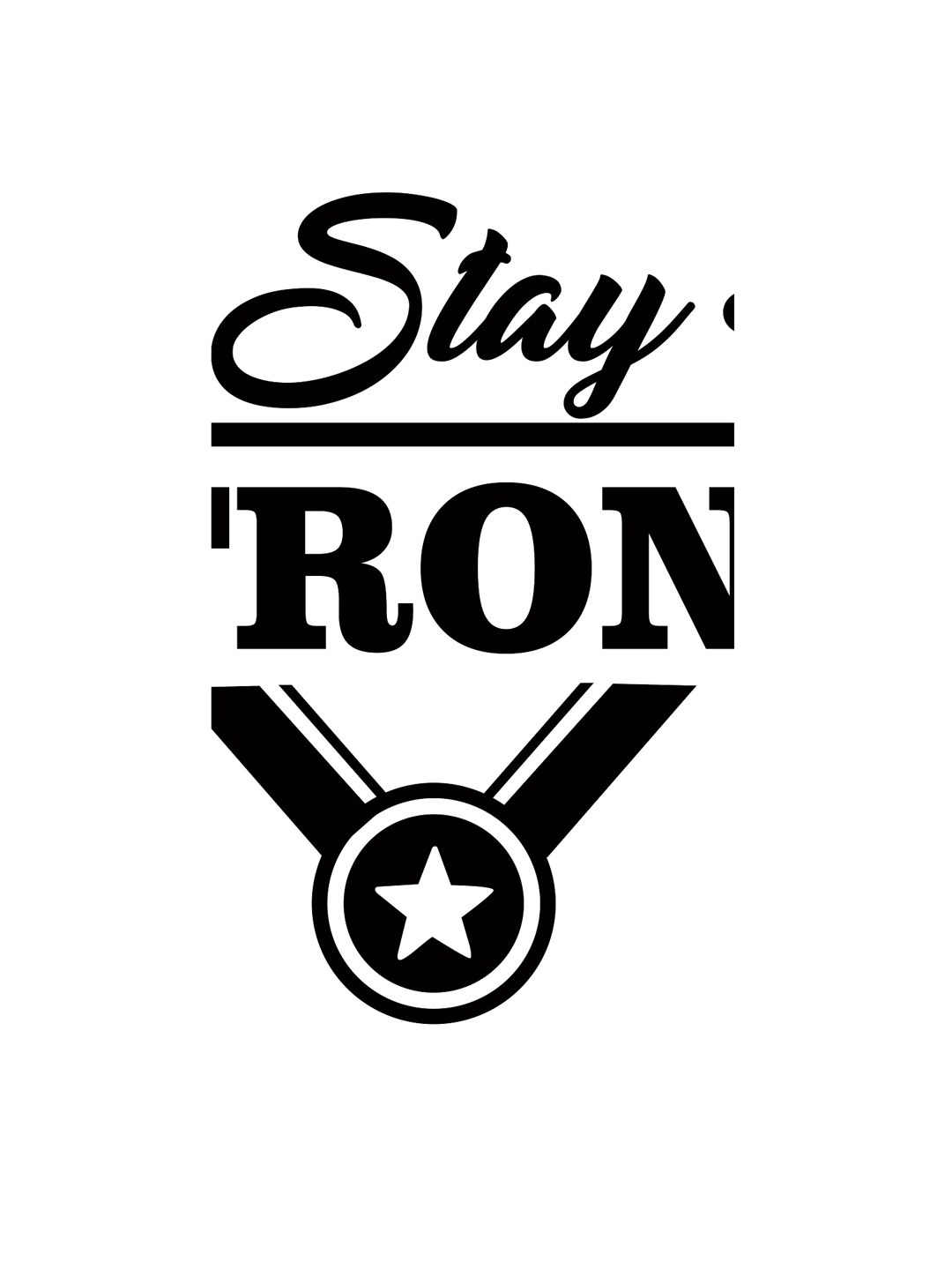 

WALLSTICK Black Stay Strong Large Vinyl Wall Sticker