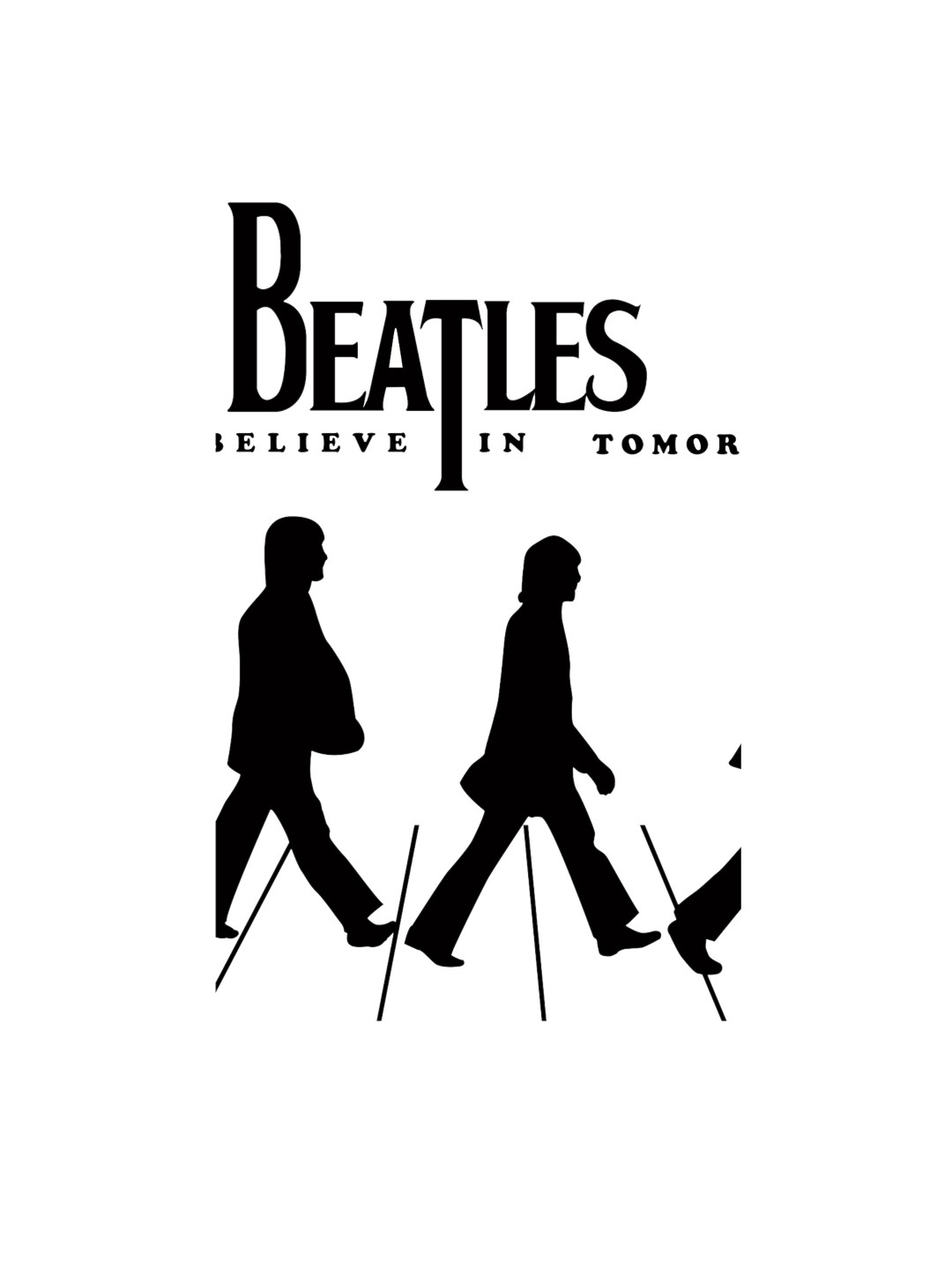 

WALLSTICK Black Beatles Large Vinyl Sticker