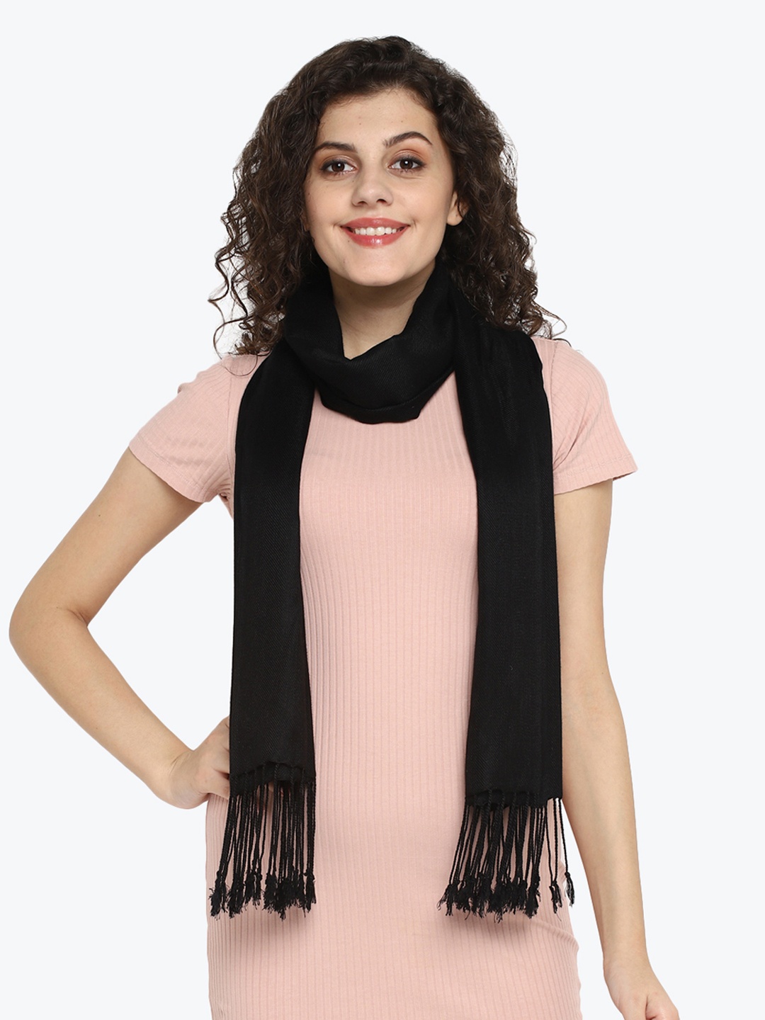 

Aditi Wasan Women Black Solid Stole