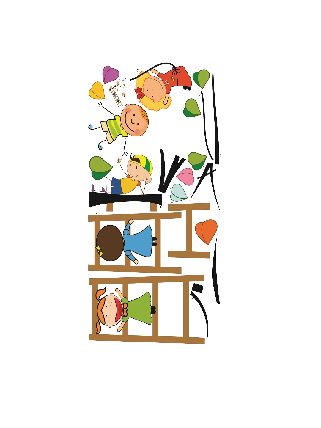 

WALLSTICK Brown & Green Printed Large Vinyl Wall Sticker