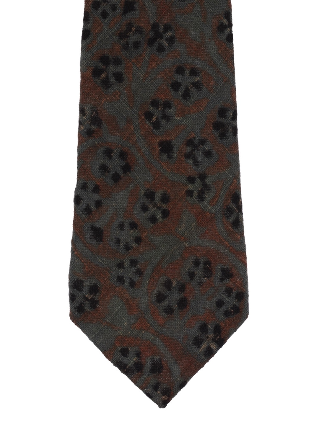 

The Tie Hub Grey & Brown Woven Design Broad Tie