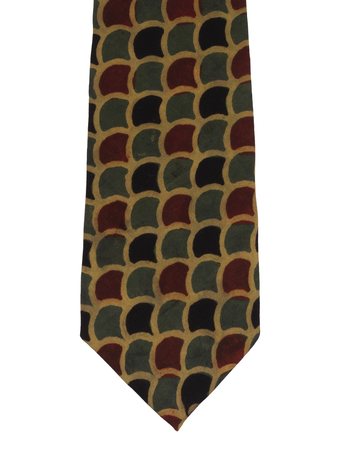 The Tie Hub Green & Brown Vegetable Printed Broad Tie