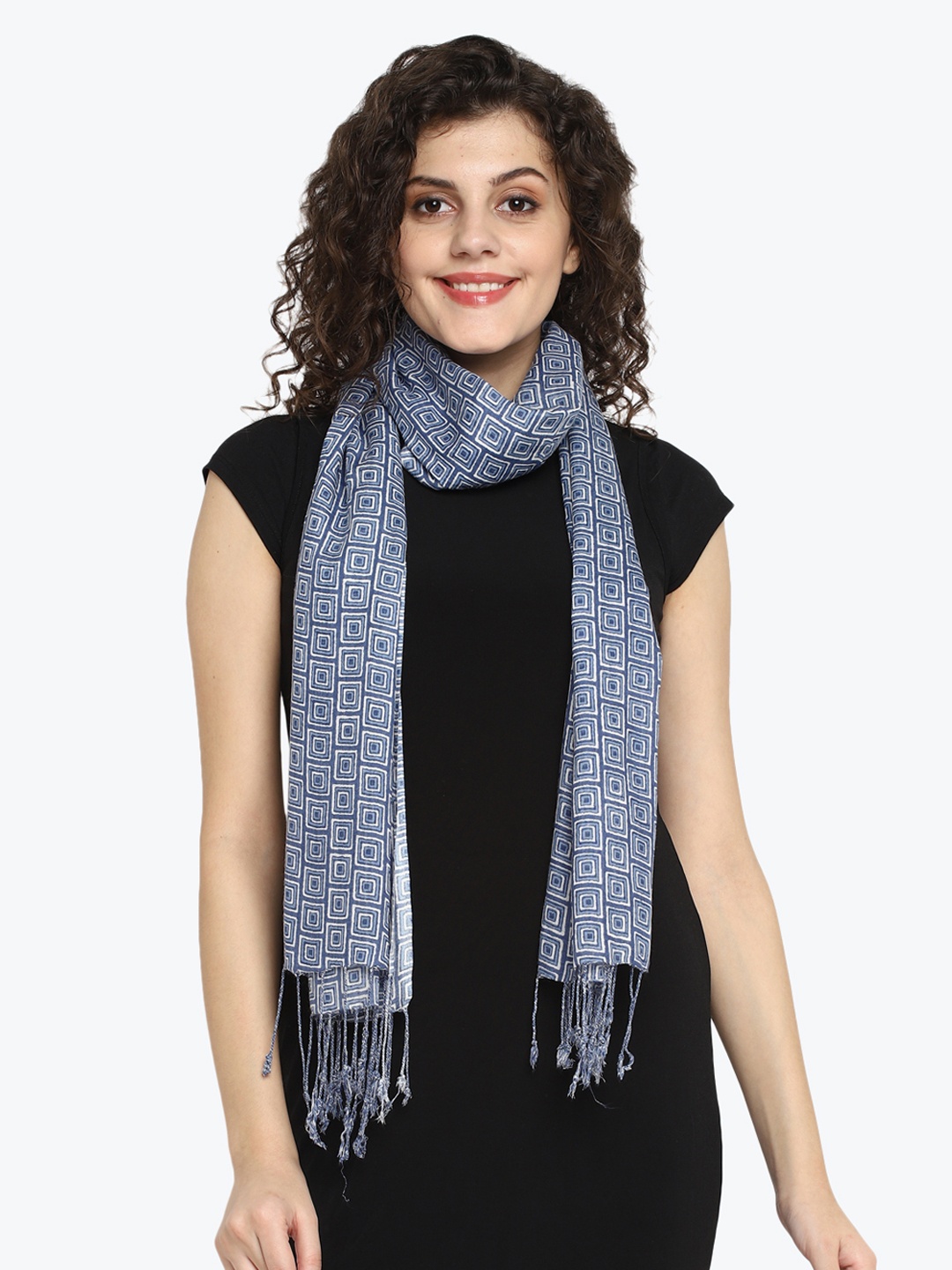 

Aditi Wasan Women Blue & White Printed Stole