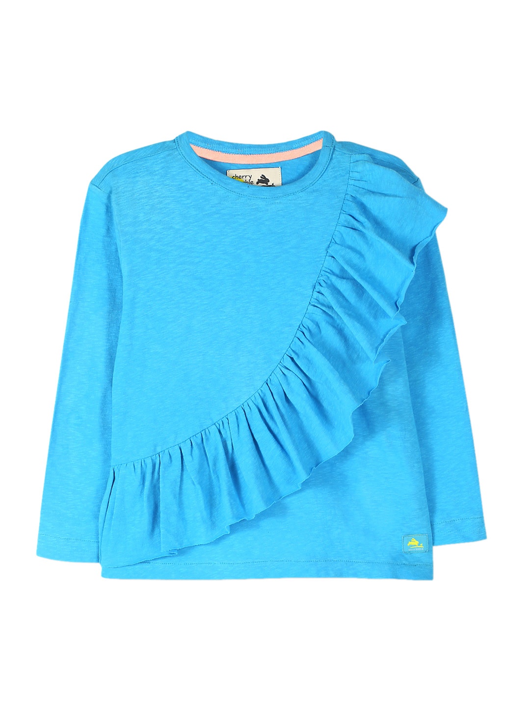 

Cherry Crumble Girls Blue Solid Top