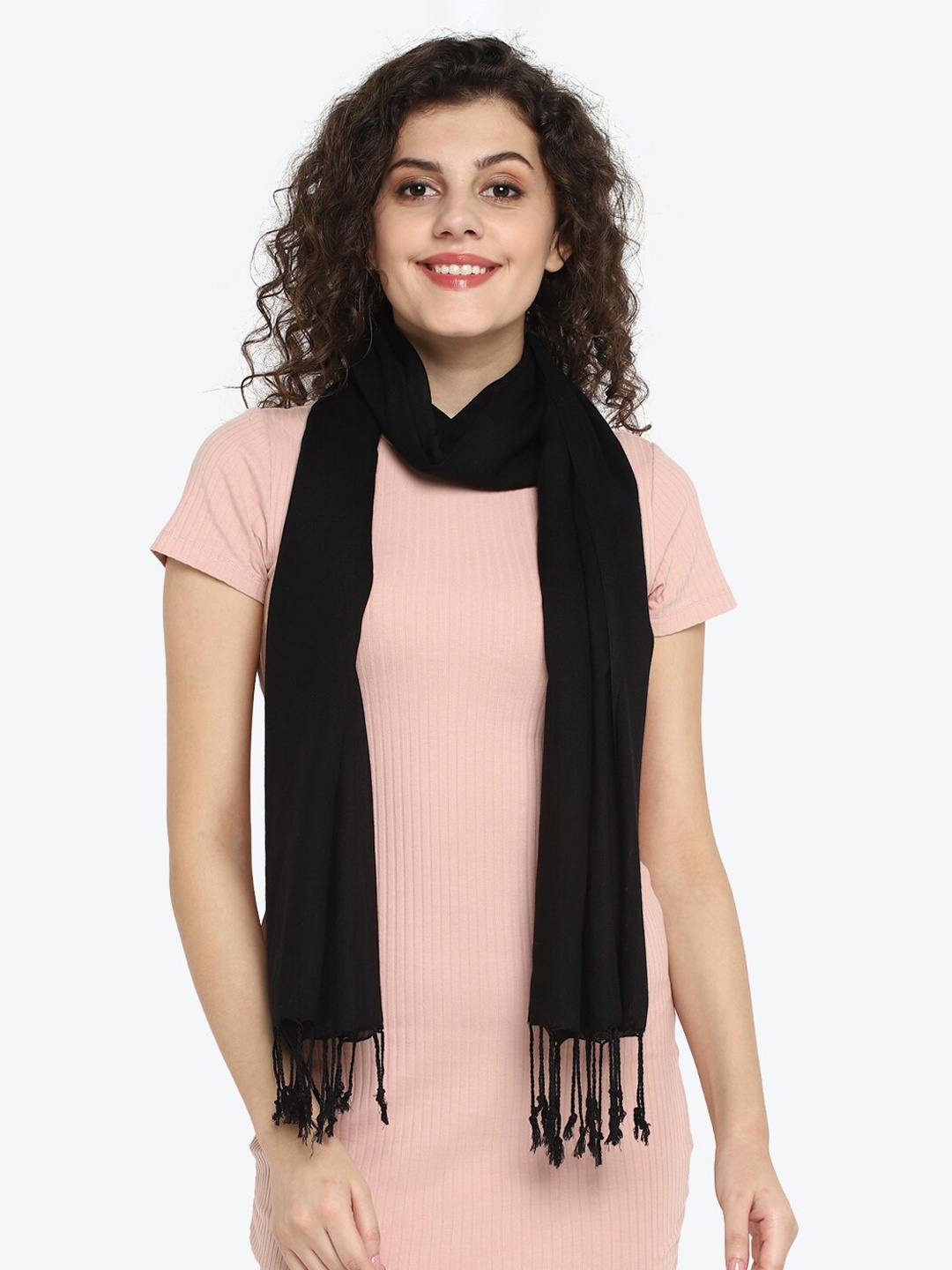 

Aditi Wasan Women Black Solid Stole