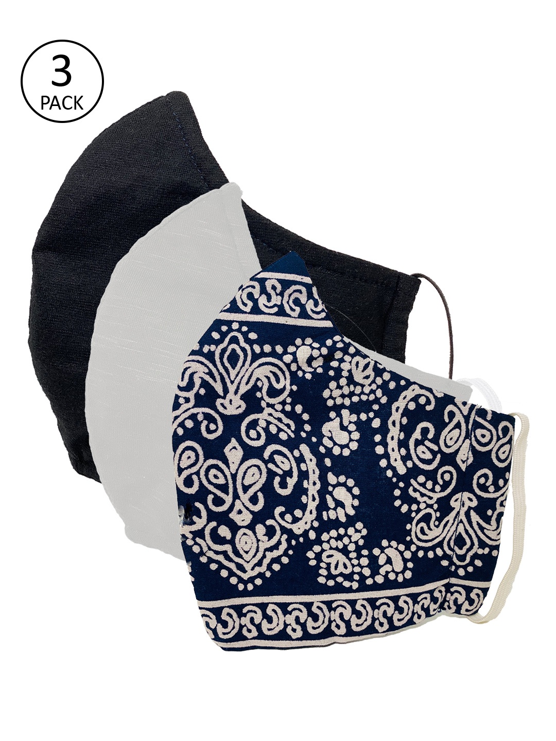 

Sera Kids 3 Pcs Printed 3-Ply Reusable Outdoor Fabric Masks, Multi