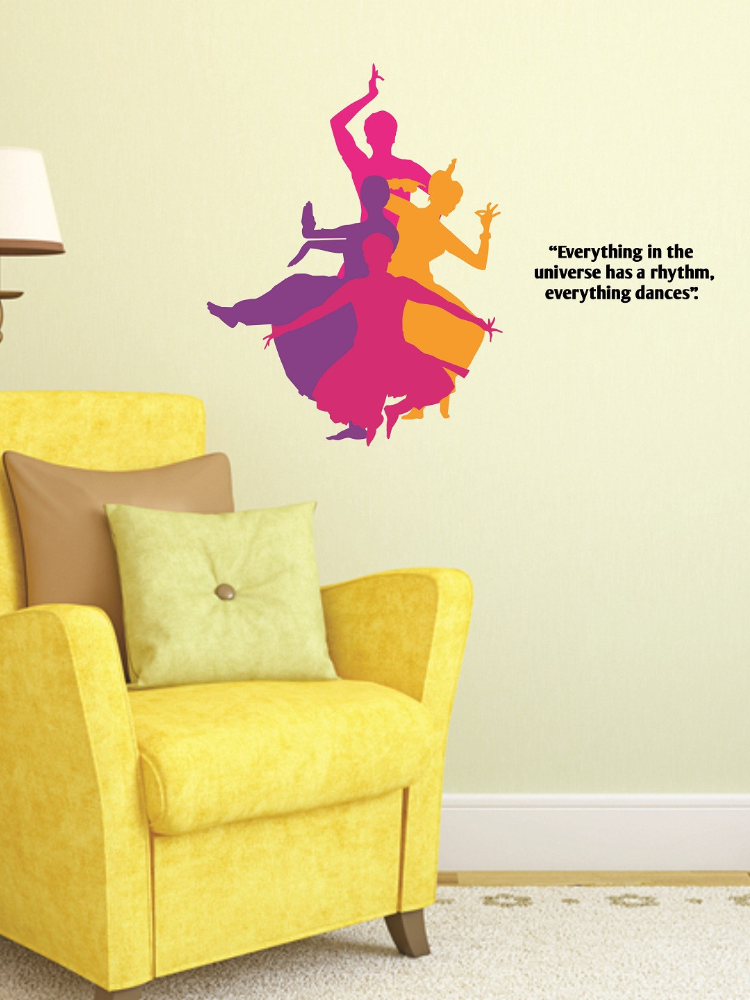 

WALLSTICK Pink & Orange Dance Poses Large Vinyl Sticker