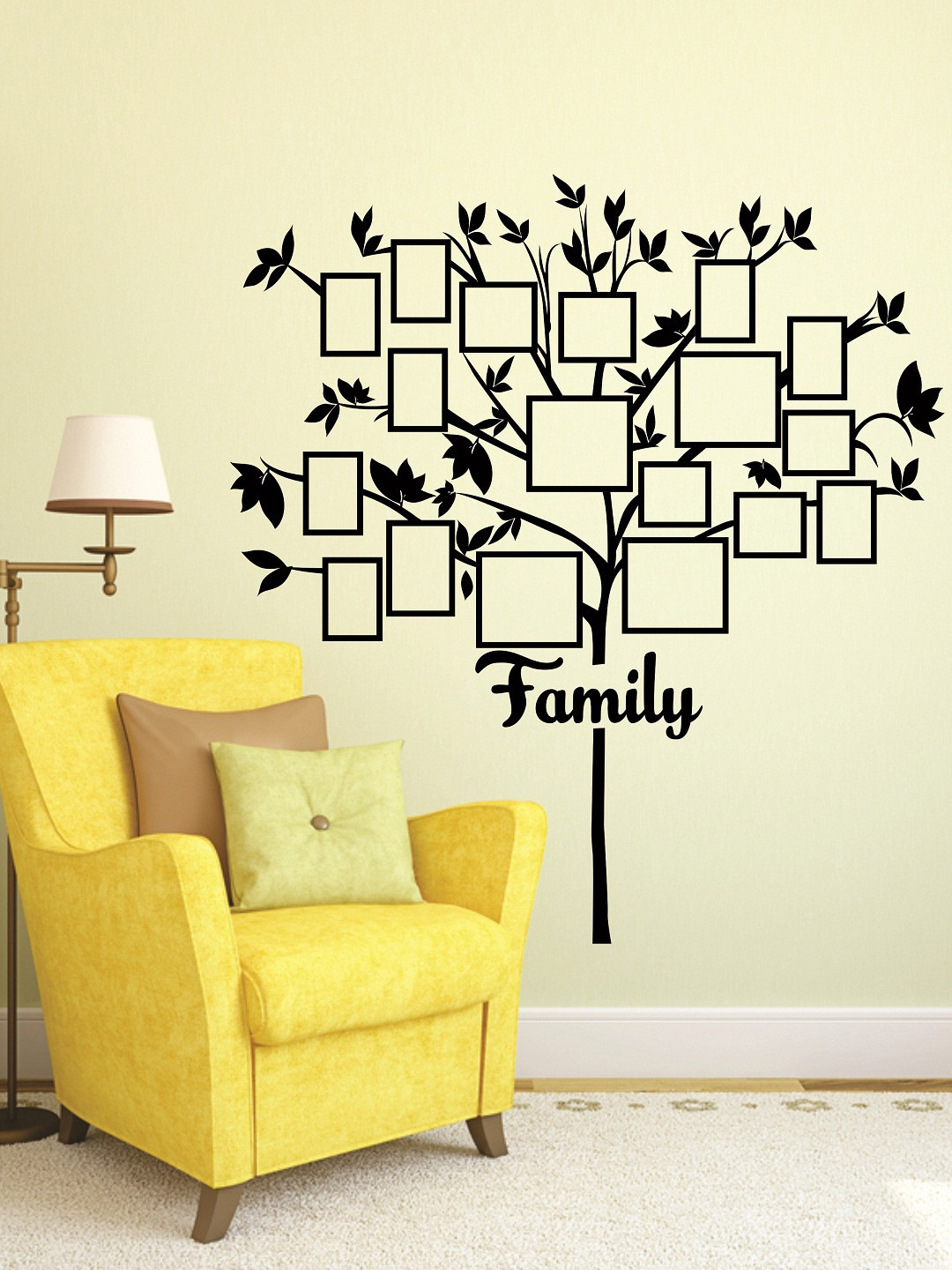 

WALLSTICK Black Family Tree Large Vinyl Wall Sticker