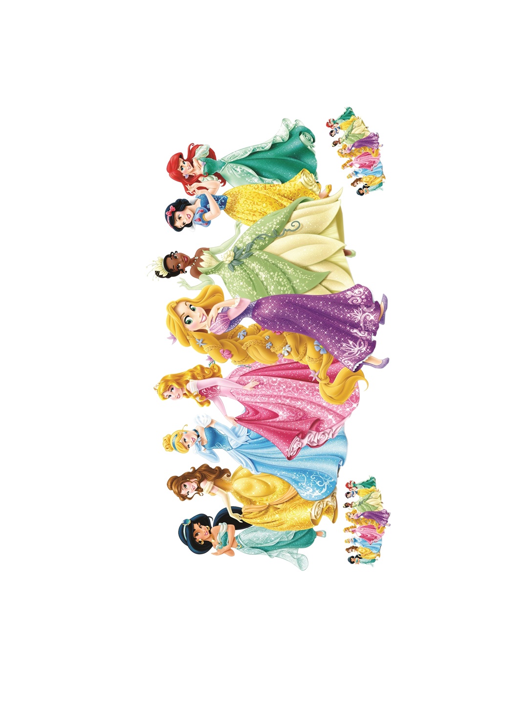 WALLSTICK Yellow & Green Princess Large Vinyl Wall Sticker