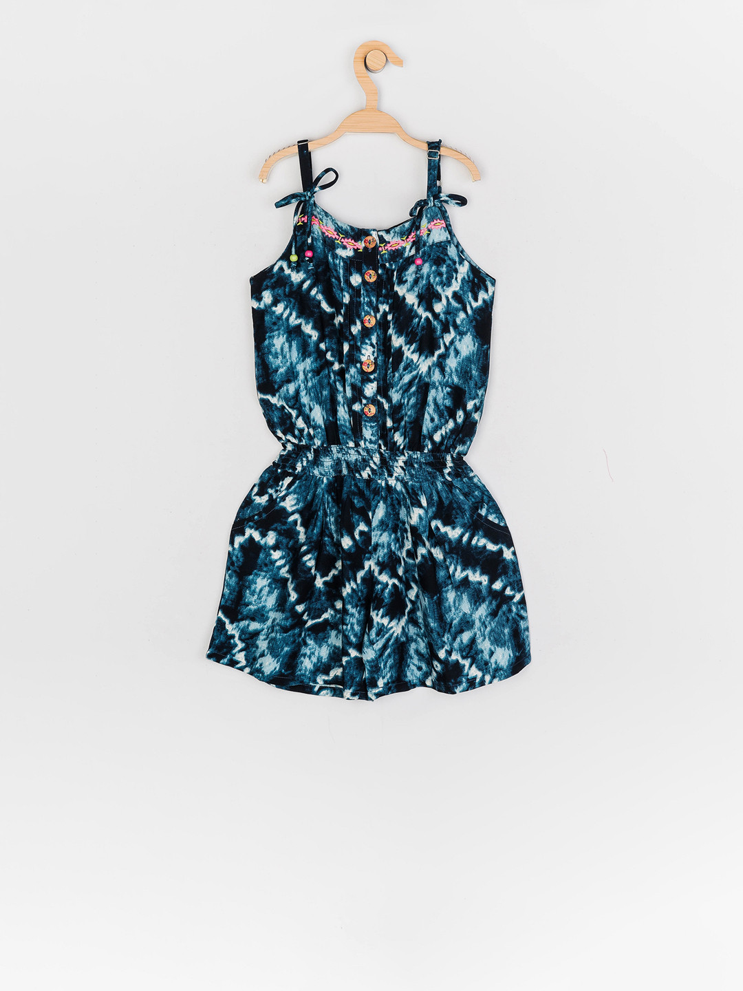 

Peppermint Girls Blue Dyed Playsuit