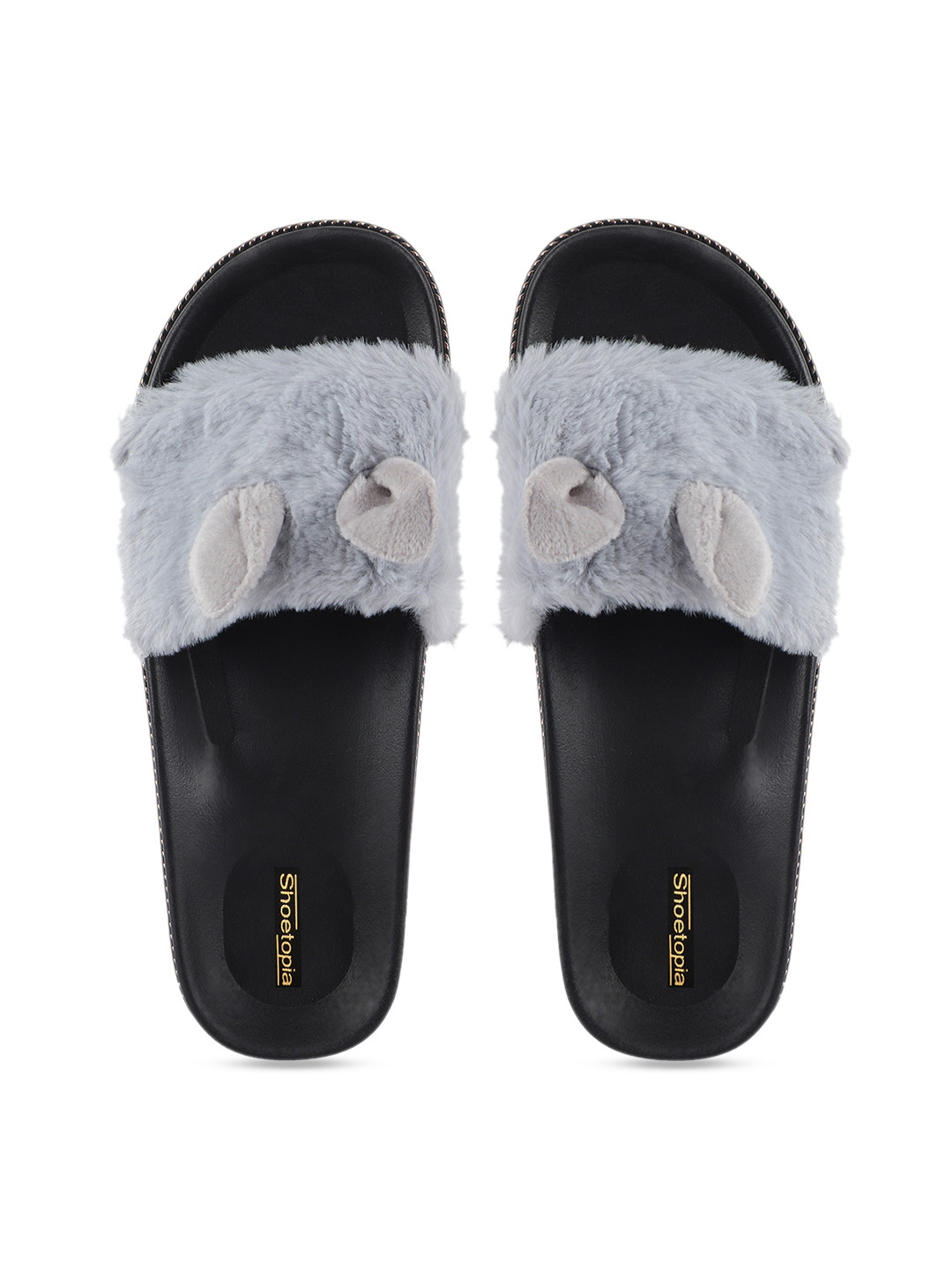 

Shoetopia Women Grey Solid Room Slippers