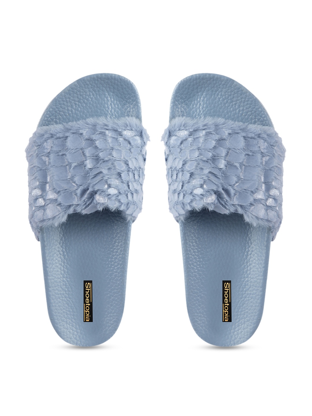 

Shoetopia Women Blue Solid Sliders