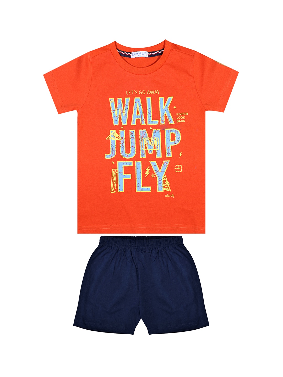 

Luke & Lilly Boys Multicoloured Printed T-shirt with Shorts, Multi