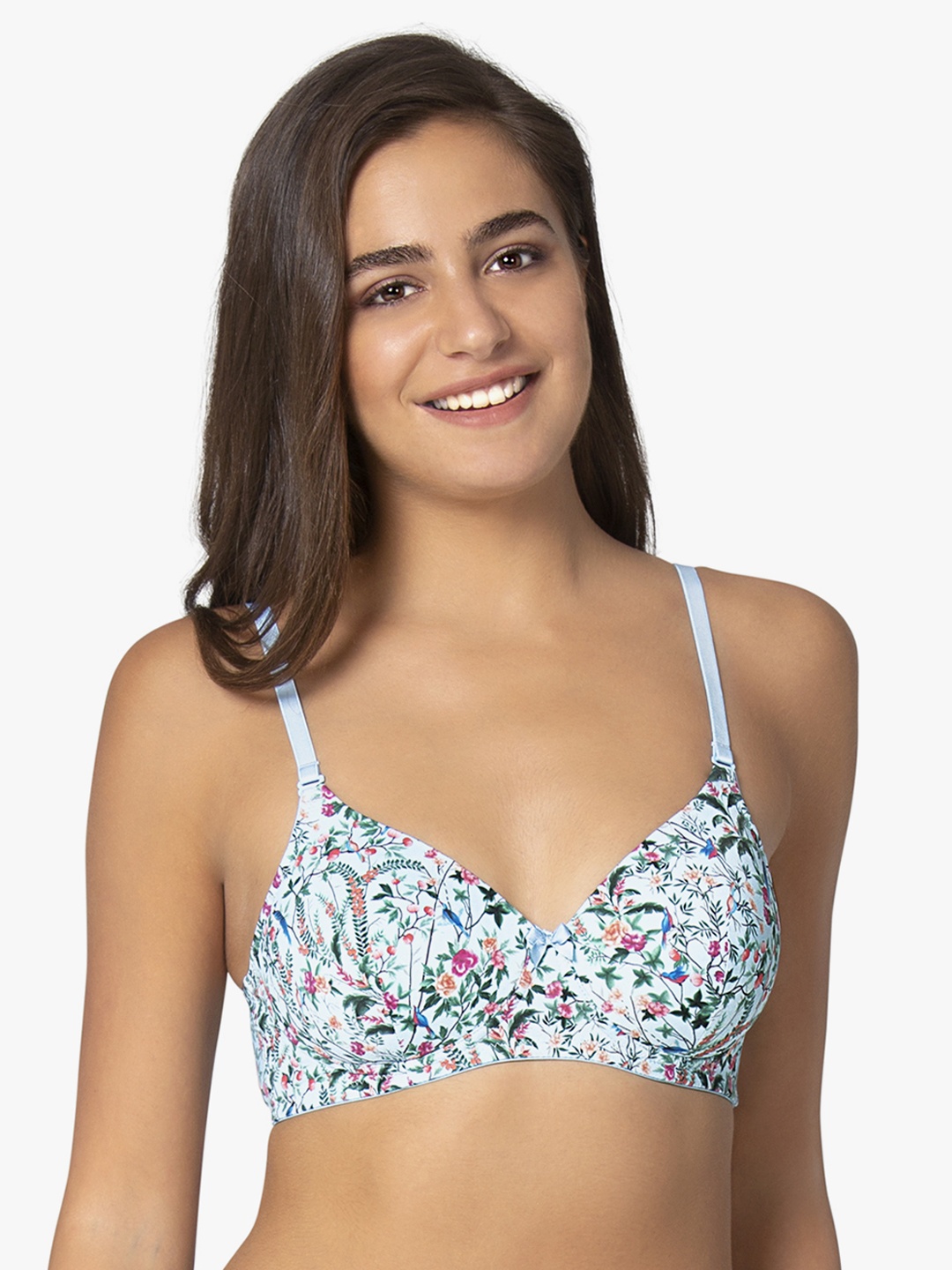 

Amante Multicoloured Floral Print Non-Wired Lightly Padded T-shirt Bra BRA70601, Multi
