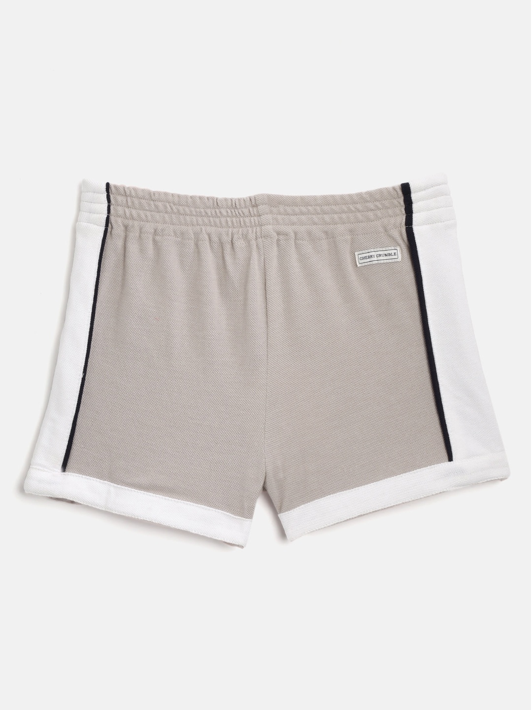 

Cherry Crumble Girls Grey Solid Regular Fit Shorts