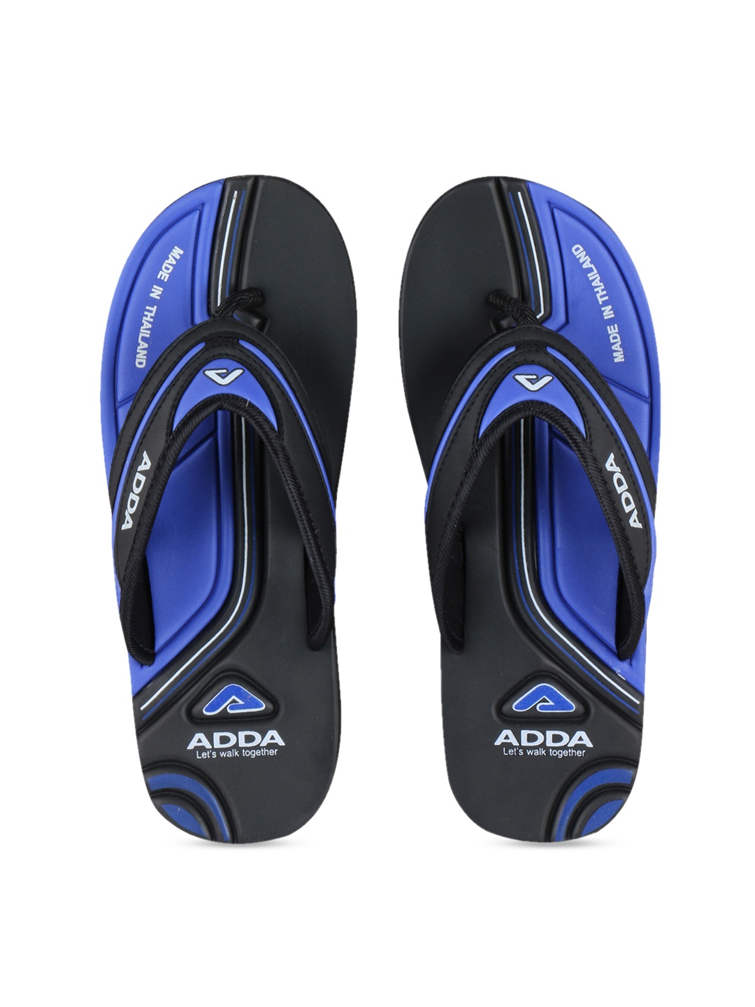 

Adda Men Black Self Design Thong Flip-Flops