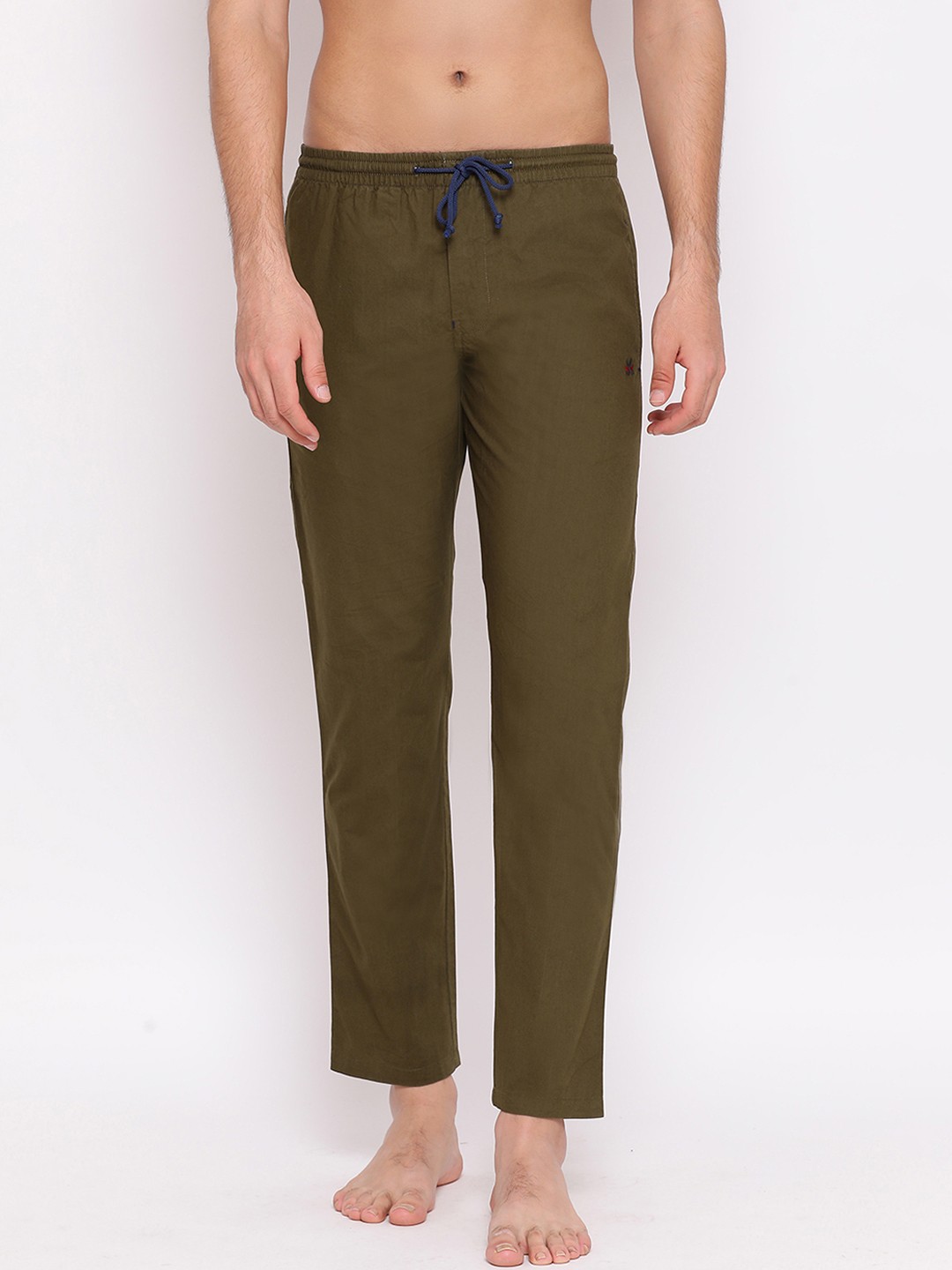 

Crimsoune Club Men Olive Green Solid Lounge Pants