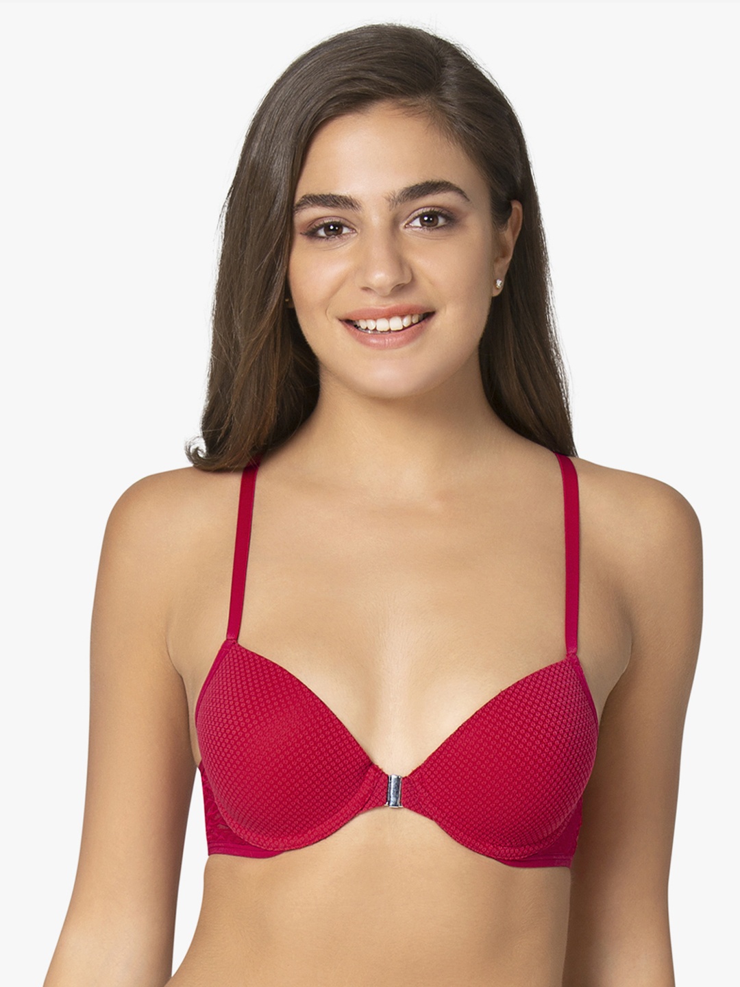 

Amante Red Solid Underwired Lightly Padded Everyday Bra BRA71601