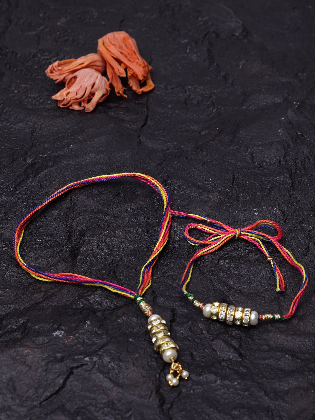 

DUGRISTYLE Men Set Of 2 Wraparound Rakhis, Multi