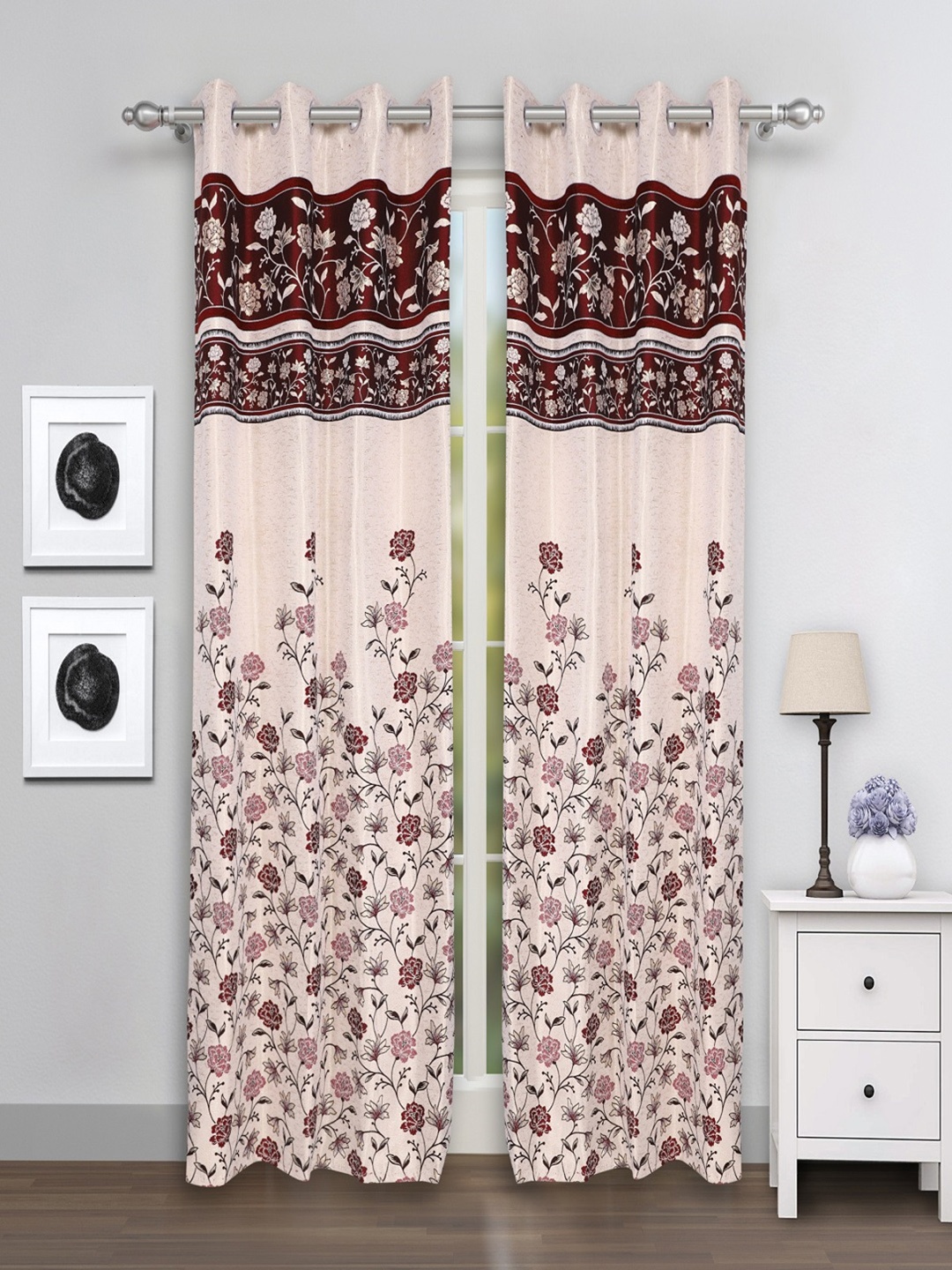 

ROMEE Cream-Coloured Set of 2 Door Curtains