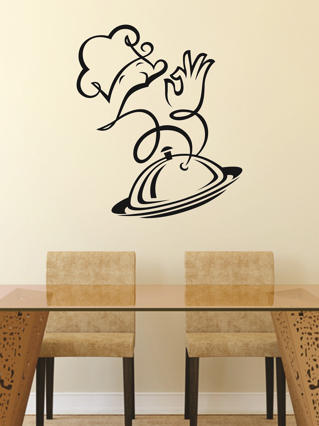 

WALLSTICK Black Chef Large Vinyl Wall Sticker