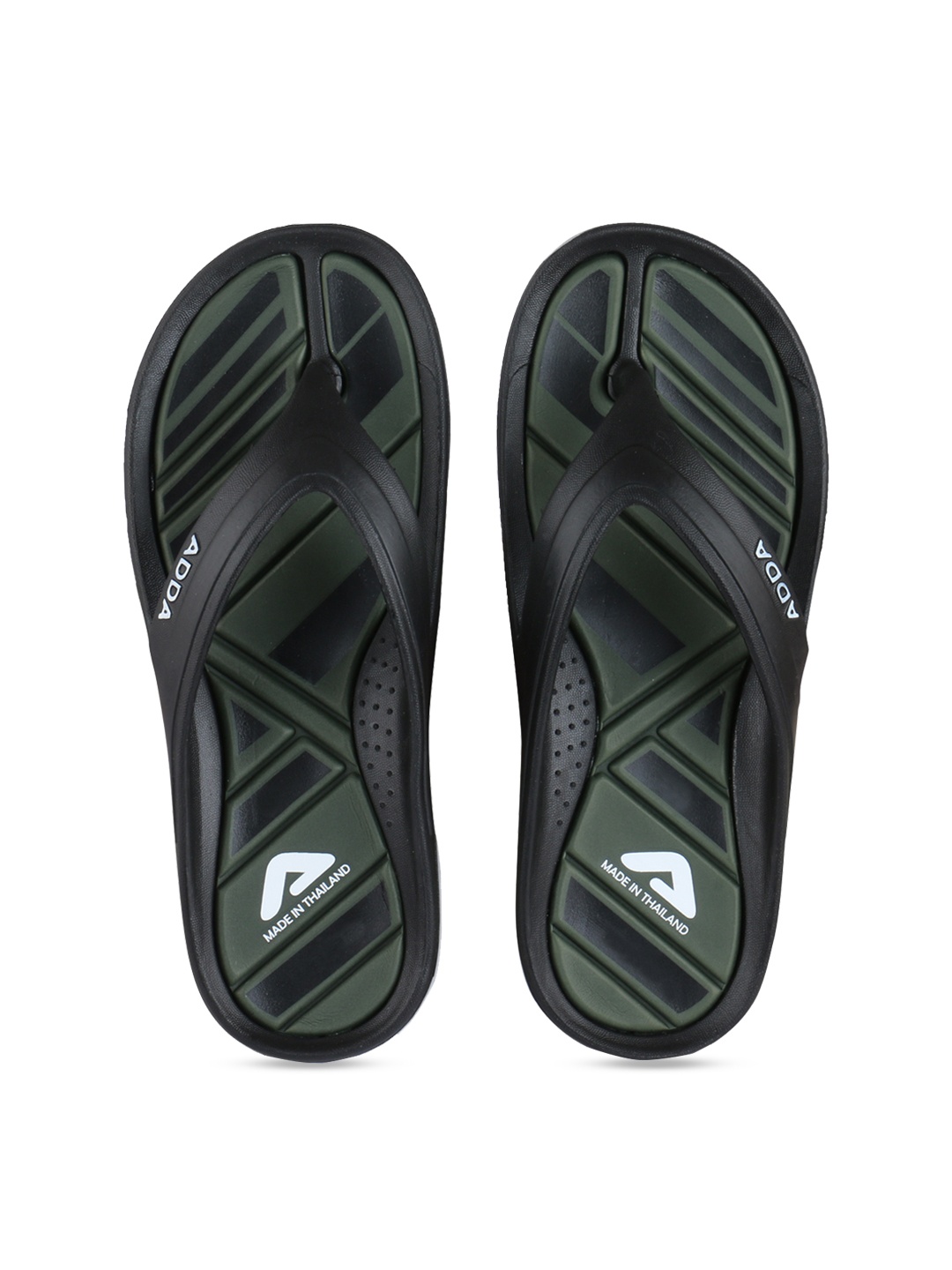 

Adda Men Black Colourblocked Thong Flip-Flops