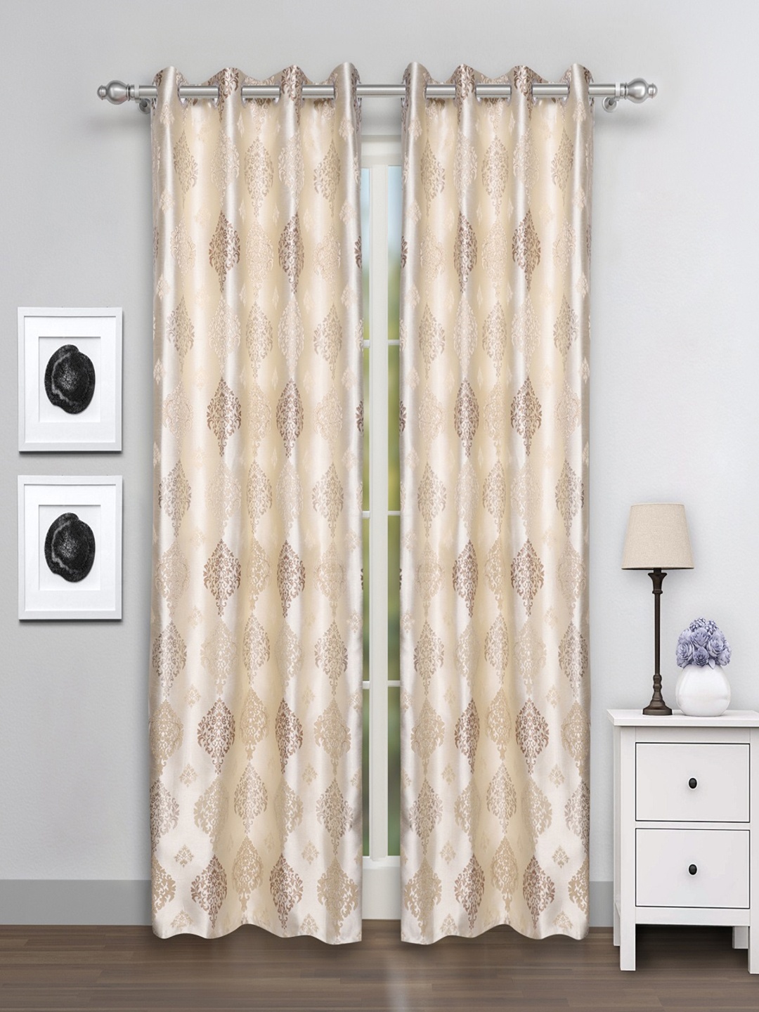 

ROMEE Cream-Coloured Set of 2 Door Curtains