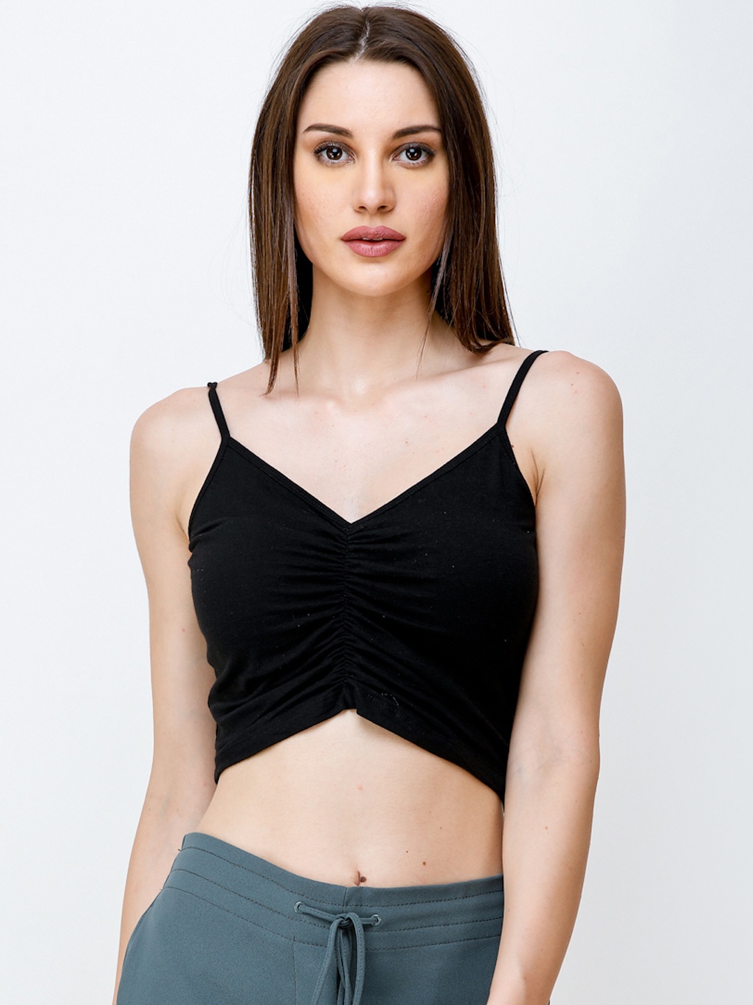 SCORPIUS Women Black Solid Top