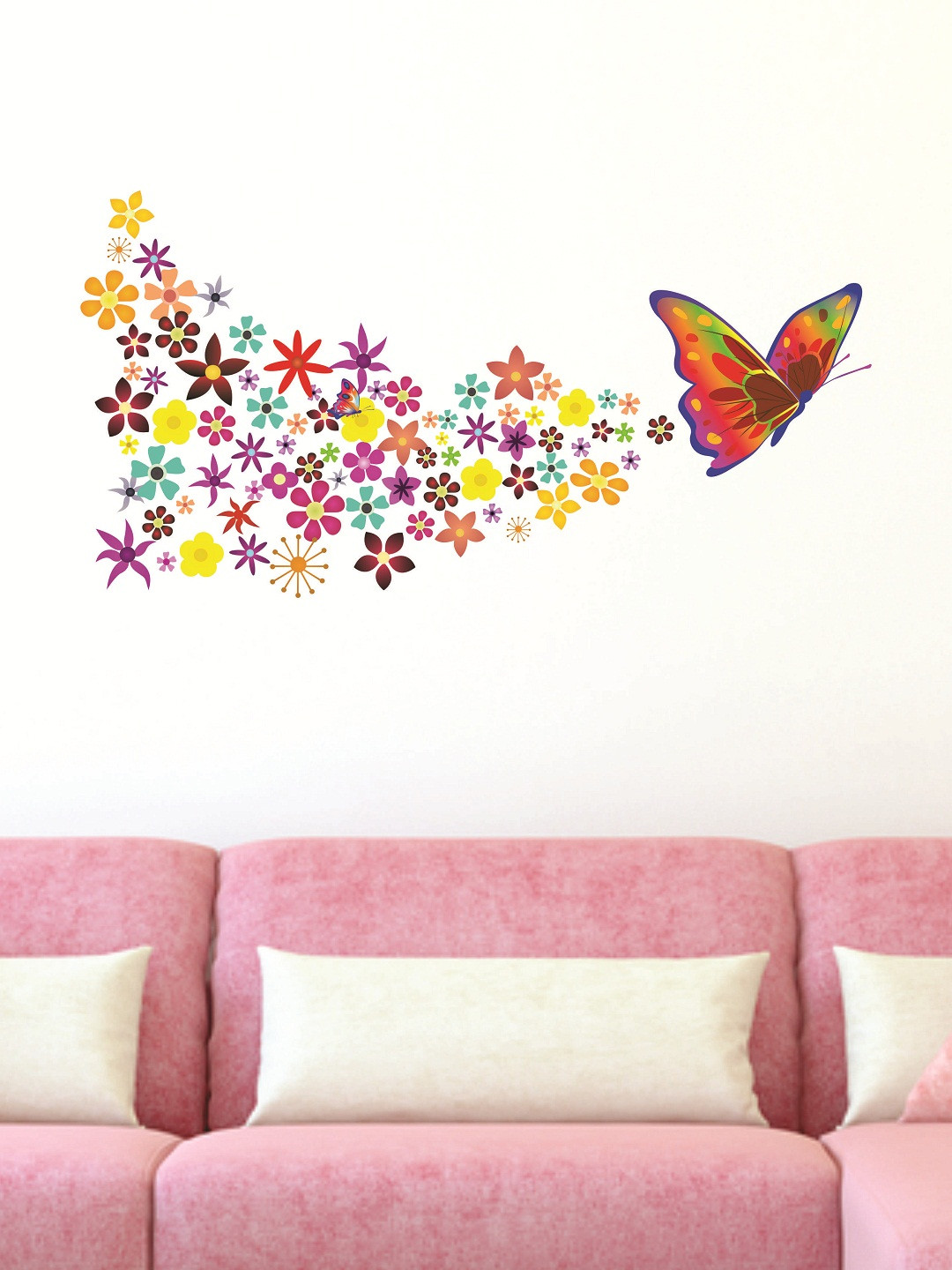 

WALLSTICK Purple & Yellow Butterfly Large Vinyl Wall Sticker