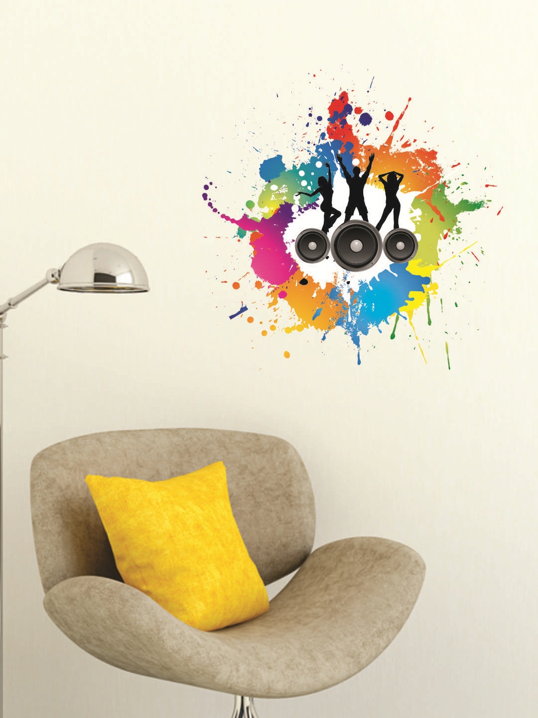 

WALLSTICK Blue & Orange Abstract Music Large Vinyl Wall Sticker