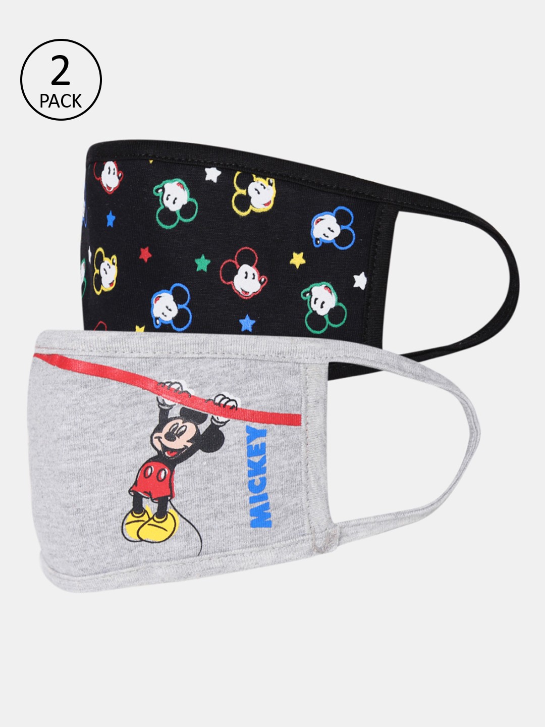 

Cherokee Kids Assorted Pack Of 2 Mickey Mouse Printed 3-Ply Cloth Masks