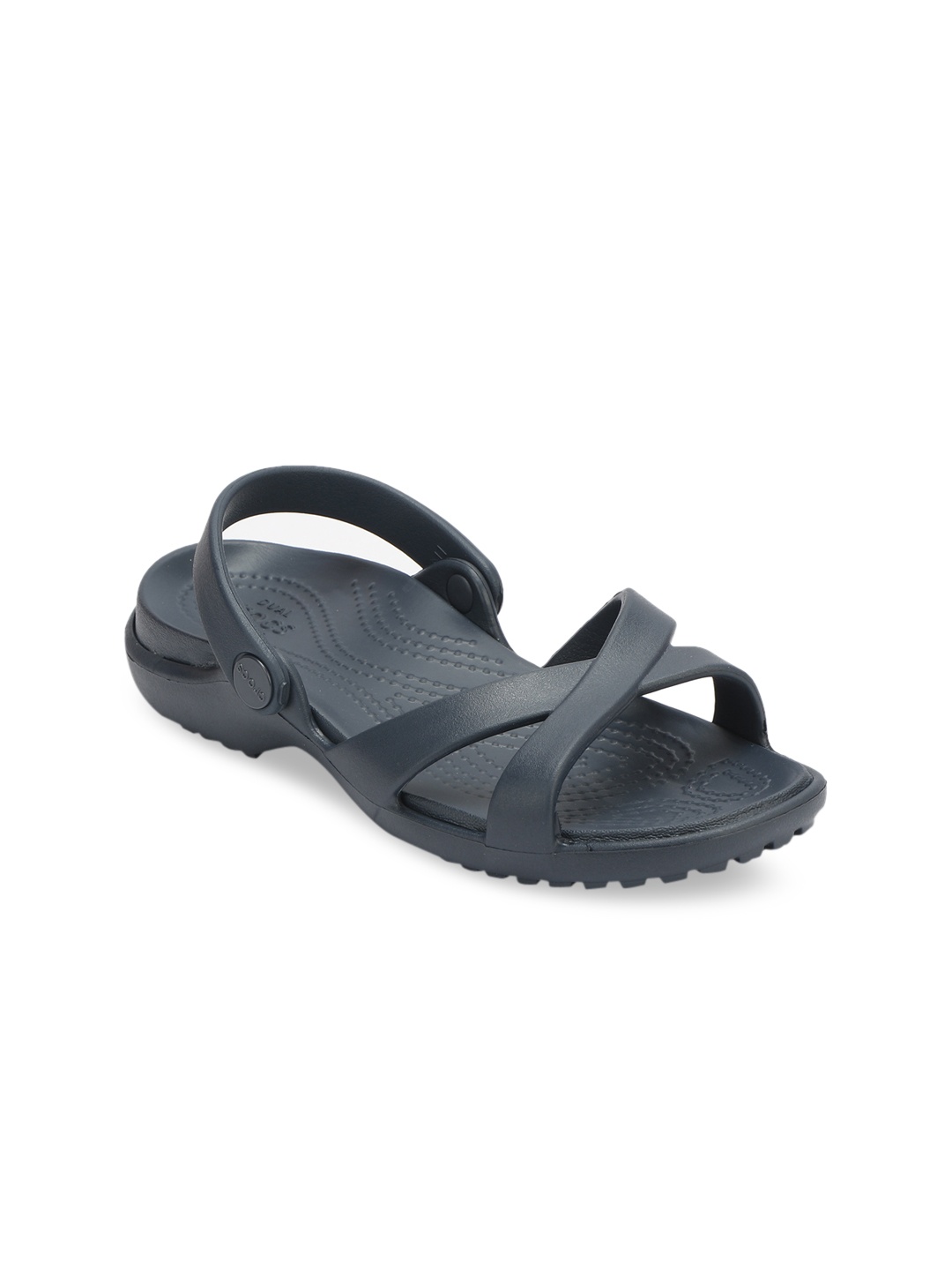 

Crocs Women Navy Blue Meleen CrossBand Solid Open Toe Flats