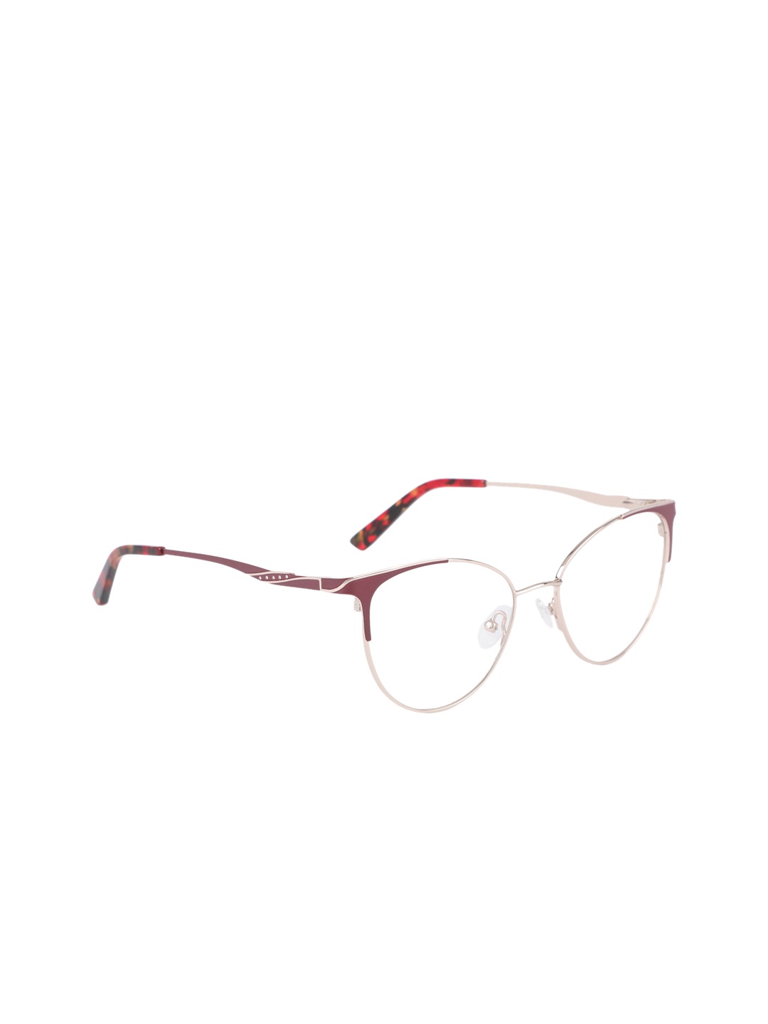 

MARC LOUIS Women Mauve & Gold Colourblocked Full Rim Cateye Frames