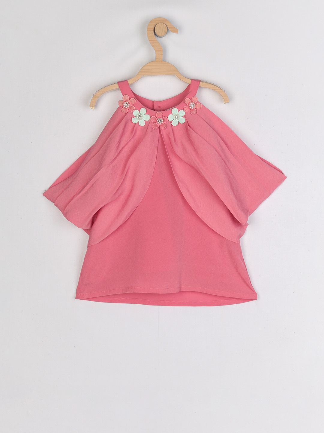 

Peppermint Girls Pink Embellished Top