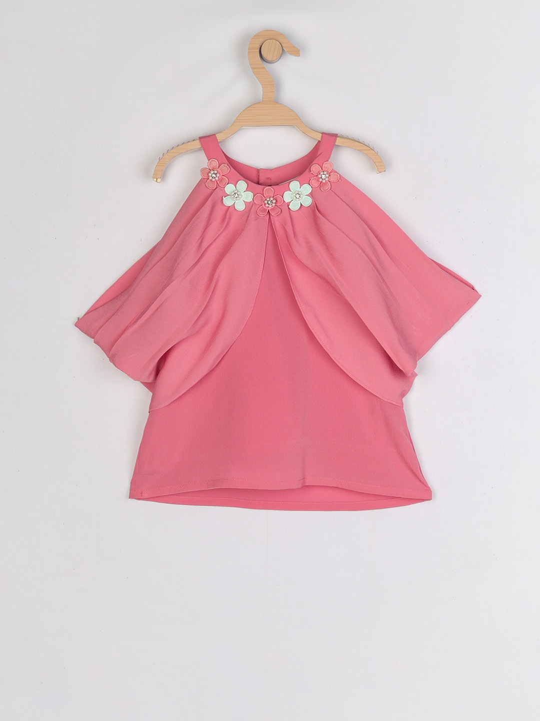 

Peppermint Girls Pink Solid A-Line Top