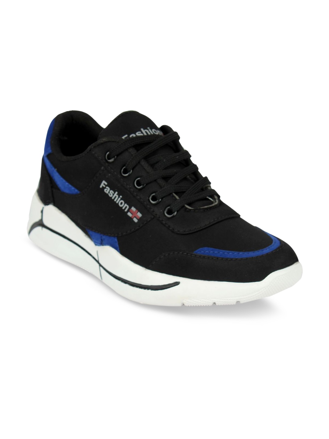 

Fashion Victim Men Black & Blue Colourblocked Sneakers