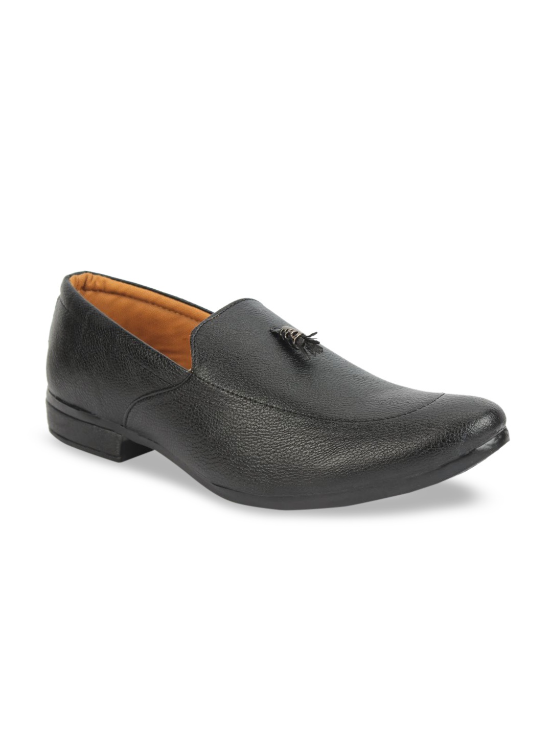 

Fashion Victim Men Black Solid Formal Leather Slip-Ons