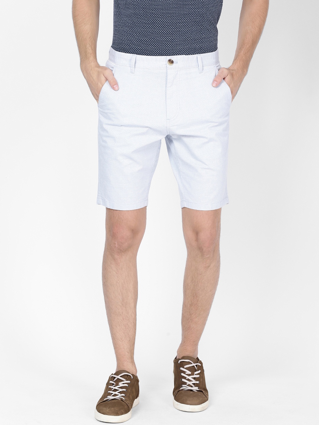 

t-base Men Blue Solid Slim Fit Chino Shorts