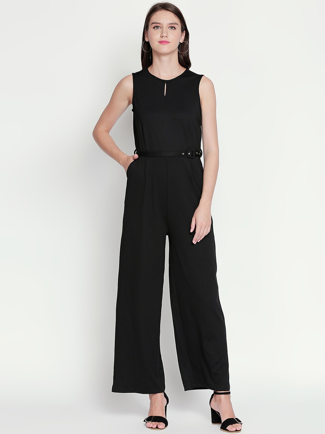 

Annabelle by Pantaloons Women Black Solid Basic Jumpsuit
