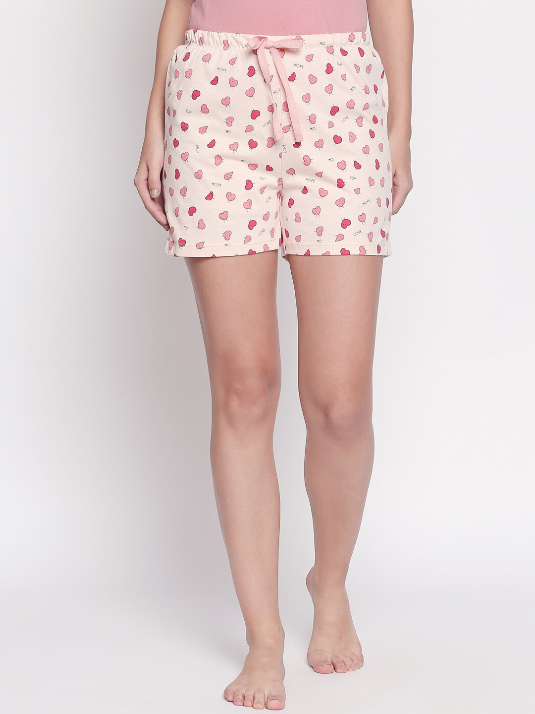 

Dreamz by Pantaloons Women Pink Printed Lounge Shorts